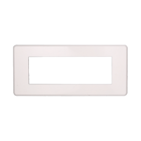 Placca Slim in Plastica Bianca Compatibile Bticino Axolute - 6 Posti - Ettroit