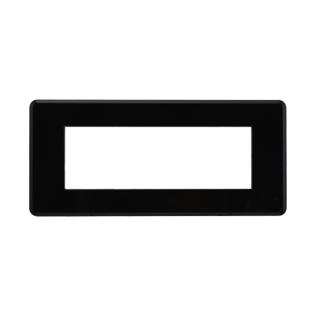 Placca Slim in Plastica Nera Compatibile Bticino Axolute - 6 Posti - Ettroit