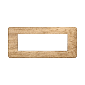 Placca Slim in Plastica Legno Scuro Compatibile Bticino Axolute - 6 Posti - Ettroit