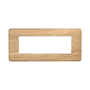 Placca Slim in Plastica Legno Scuro Compatibile Bticino Axolute - 6 Posti - Ettroit