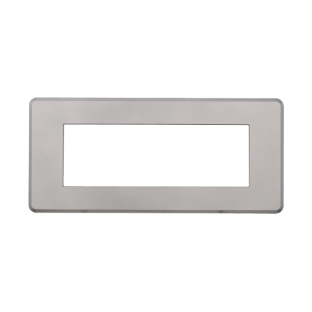 Placca Slim in Plastica Silver Compatibile Bticino Axolute - 6 Posti - Ettroit