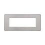 Placca Slim in Plastica Silver Compatibile Bticino Axolute - 6 Posti - Ettroit
