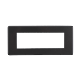 Placca Slim in Plastica Acciaio Scuro Compatibile Bticino Axolute - 6 Posti - Ettroit