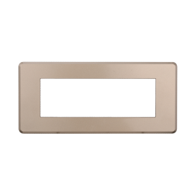 Placca Slim in Plastica Acciaio Bronzato Compatibile Bticino Axolute - 6 Posti - Ettroit