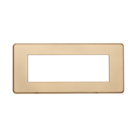 Placca Slim in Plastica Oro Compatibile Bticino Axolute - 6 Posti - Ettroit
