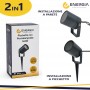 Faretto 2 in 1 Parete e Picchetto Orientabile IP54 Lampada GU1O Grigio