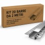 Kit 20 Barre Profilo da incasso 2 Metri per Cartongesso in Alluminio XL Doppia Striscia LED