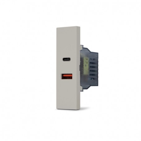 Doppia Presa USB Tipo A+C Serie Zen Mapam Sabbia