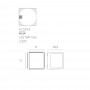 Applique Moderna Top Light DUBAI GX53 LED IP54 Alluminio policarbonato