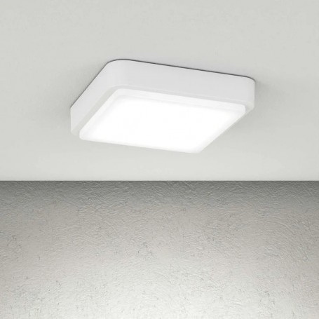 Plafoniera Moderna Top Light IRVINE 37 GX53 LED IP54 Alluminio Policarbonato