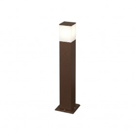 Lampione Paletto Top Light NIZZA CORTEN E27 LED IP44 Alluminio e Policarbonato