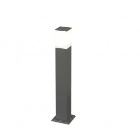 Lampione Paletto Top Light NIZZA GRIGIO ANTRACITE E27 LED IP44 Alluminio e Policarbonato