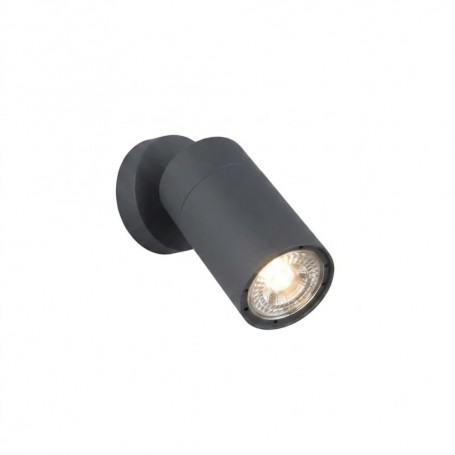 Applique Proiettore Moderna Top Light OSLO 1 GA GU10 LED IP65 Orientabile Alluminio Vetro