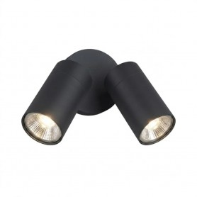 Applique Moderna Top Light OSLO 2 GA GU10 LED IP65 Orientabile Alluminio e Vetro