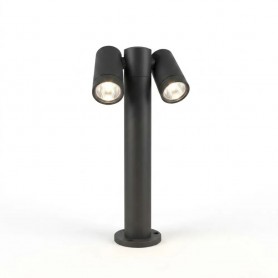 Lampione Paletto Moderno Top Light OSLO PA50 PA80 2 GA GU10 LED IP65 Orientabile Alluminio 50-80cm