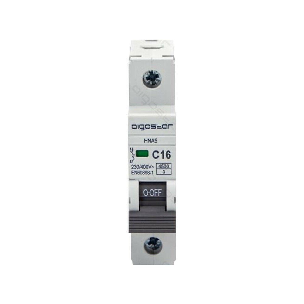 Interruttore Automatico Modulare Magnetotermico 1P 16A Curva C Aigostar