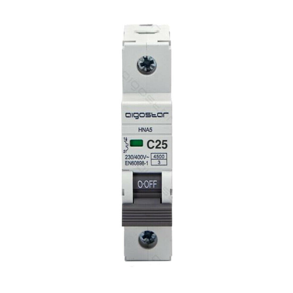 Interruttore Automatico Modulare Magnetotermico 1P 25A Curva C Aigostar