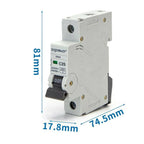 Interruttore Automatico Modulare Magnetotermico 1P 25A Curva C Aigostar