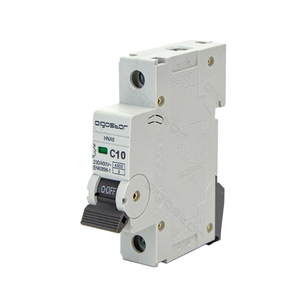 Interruttore Automatico Modulare Magnetotermico 1P 10A Curva C Aigostar
