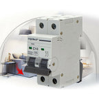 Interruttore Automatico Modulare Magnetotermico 1P 10A Curva C Aigostar