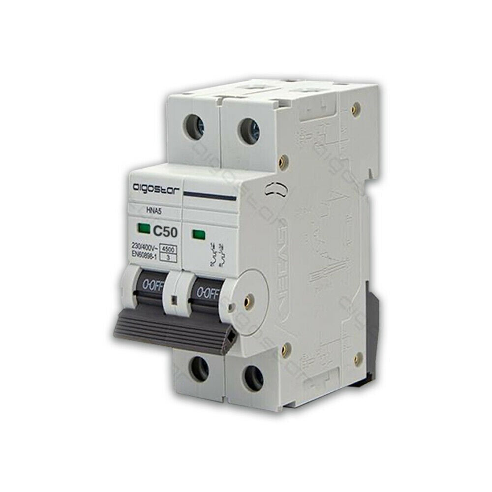 Interruttore Automatico Modulare Magnetotermico 2P 50A Curva C Aigostar