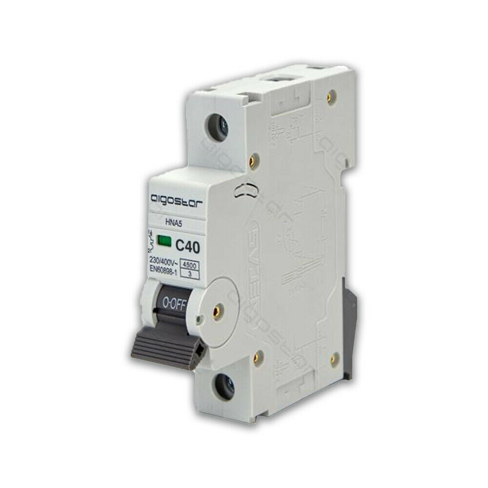 Interruttore Automatico Modulare Magnetotermico 1P 40A Curva C Aigostar
