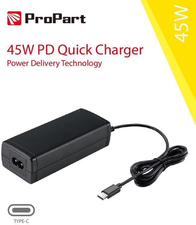 Alimentatore Type C 45W Quick charge PD desktop