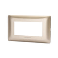 Placca 4 Moduli Champagne In Plastica Compatibile Bticino Matix