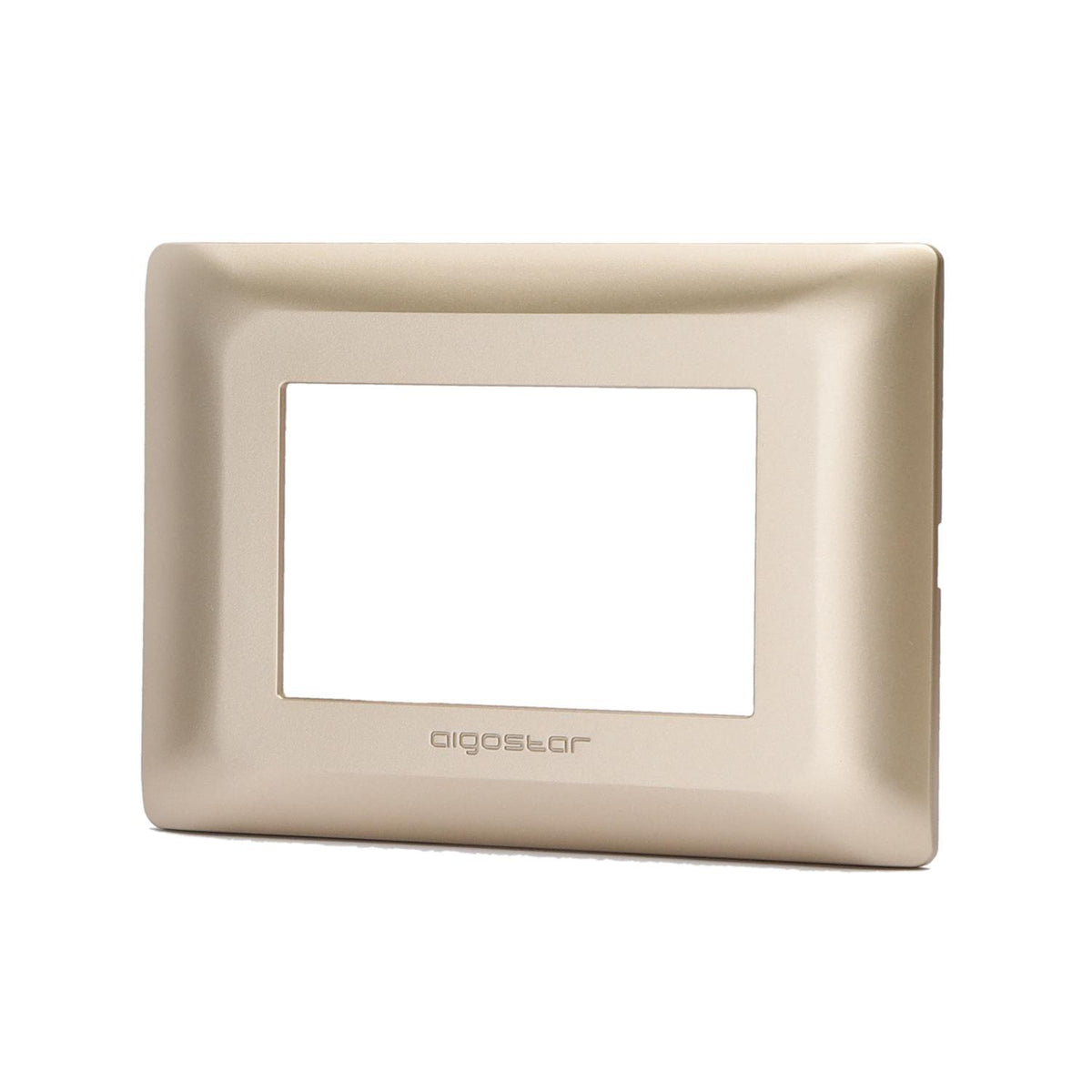 Placca 3 Moduli Champagne In Plastica Compatibile Bticino Matix