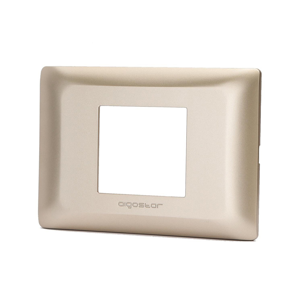 Placca 2 Moduli Champagne In Plastica Compatibile Bticino Matix
