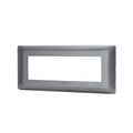 Placca 6 Moduli Grigio In Plastica Compatibile Bticino Matix