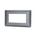 Placca 4 Moduli Grigio In Plastica Compatibile Bticino Matix