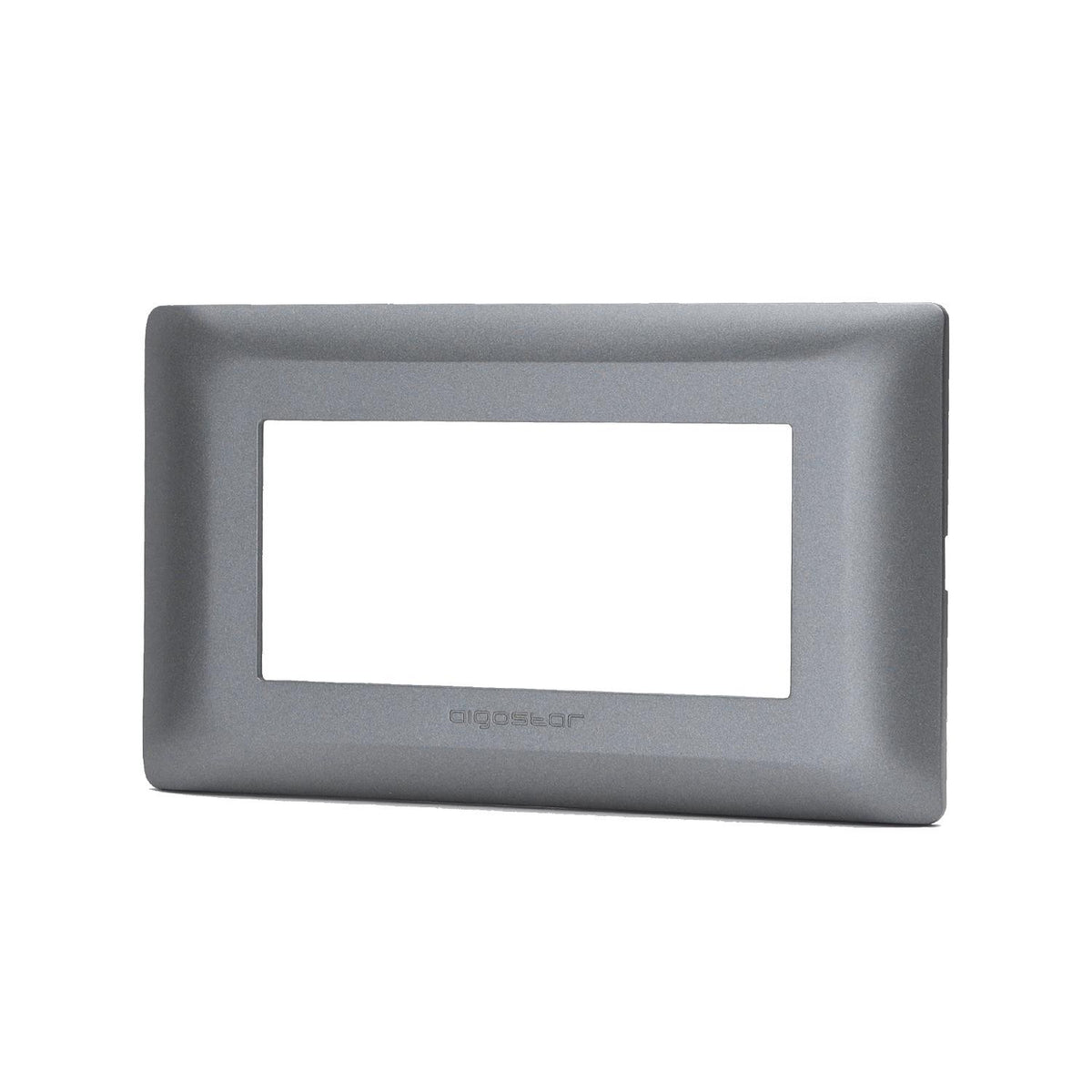 Placca 4 Moduli Grigio In Plastica Compatibile Bticino Matix