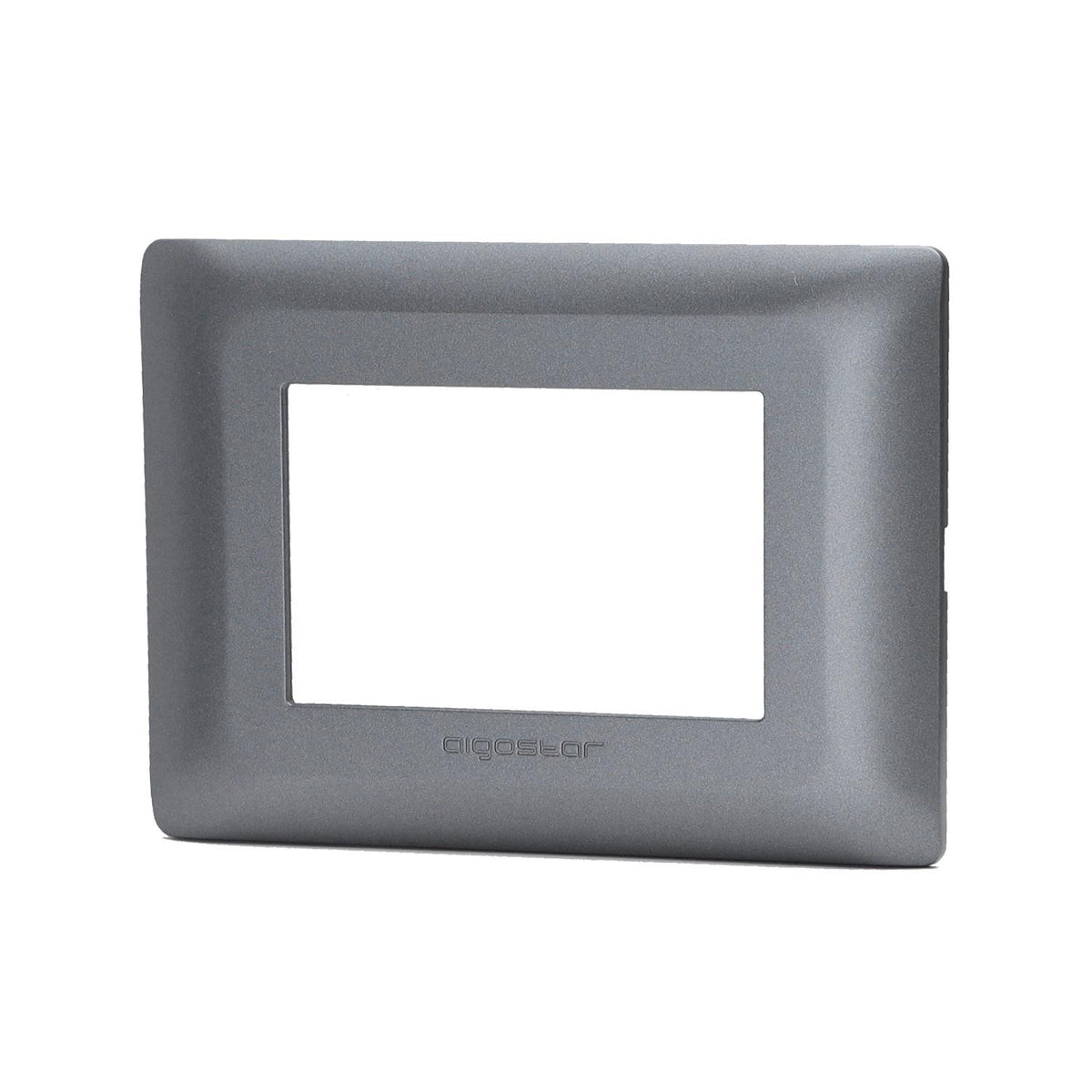 Placca 3 Moduli Grigio In Plastica Compatibile Bticino Matix