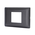 Placca 2 Moduli Testa di Moro In Plastica Compatibile Bticino Matix