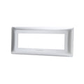 Placca 6 Moduli Argento In Plastica Compatibile Bticino Matix