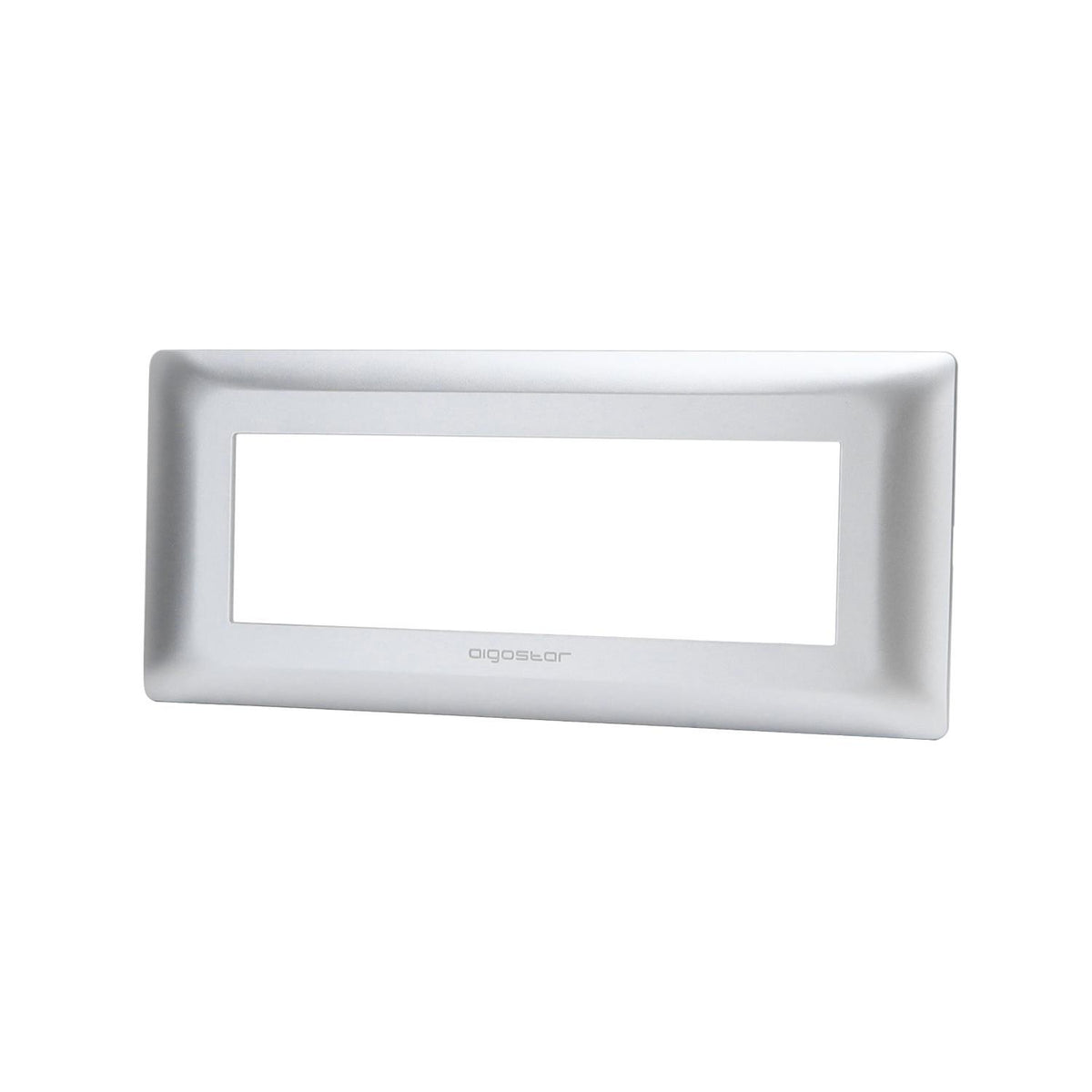Placca 6 Moduli Argento In Plastica Compatibile Bticino Matix
