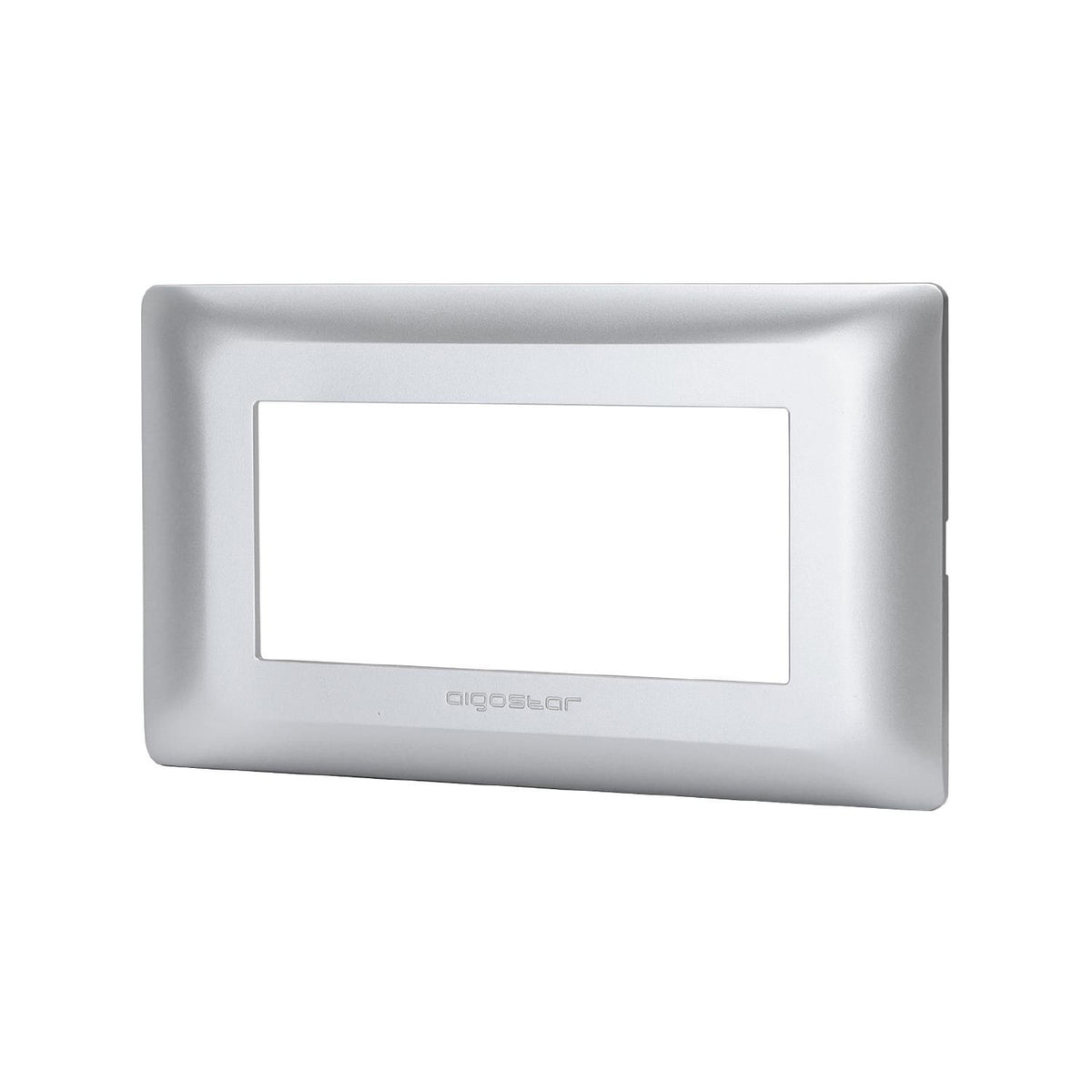 Placca 4 Moduli Argento In Plastica Compatibile Bticino Matix
