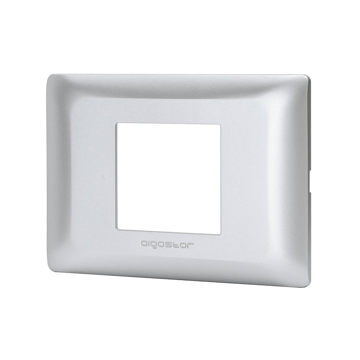 Placca 2 Moduli Argento In Plastica Compatibile Bticino Matix