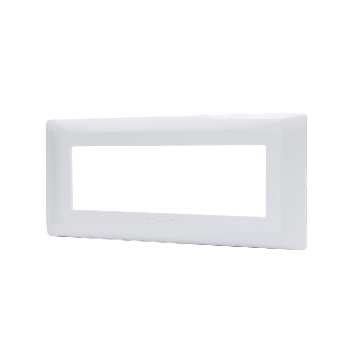Placca 6 Moduli Bianca In Plastica Compatibile Bticino Matix