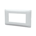 Placca 4 Moduli Bianca In Plastica Compatibile Bticino Matix
