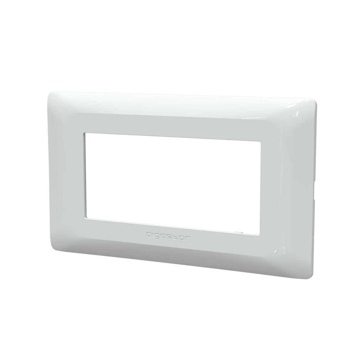 Placca 4 Moduli Bianca In Plastica Compatibile Bticino Matix
