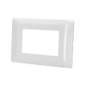 Placca 3 Moduli Bianca In Plastica Compatibile Bticino Matix