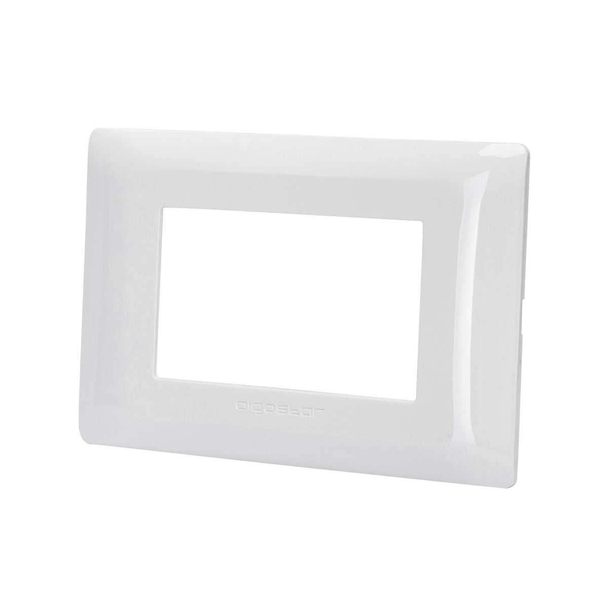 Placca 3 Moduli Bianca In Plastica Compatibile Bticino Matix