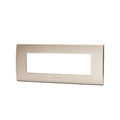 Placca 7 Moduli Champagne In Plastica Compatibile Bticino Living Light