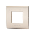 Placca 2 Moduli Champagne In Plastica Compatibile Bticino Living Light