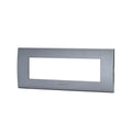 Placca 7 Moduli Grigio In Plastica Compatibile Bticino Living Light