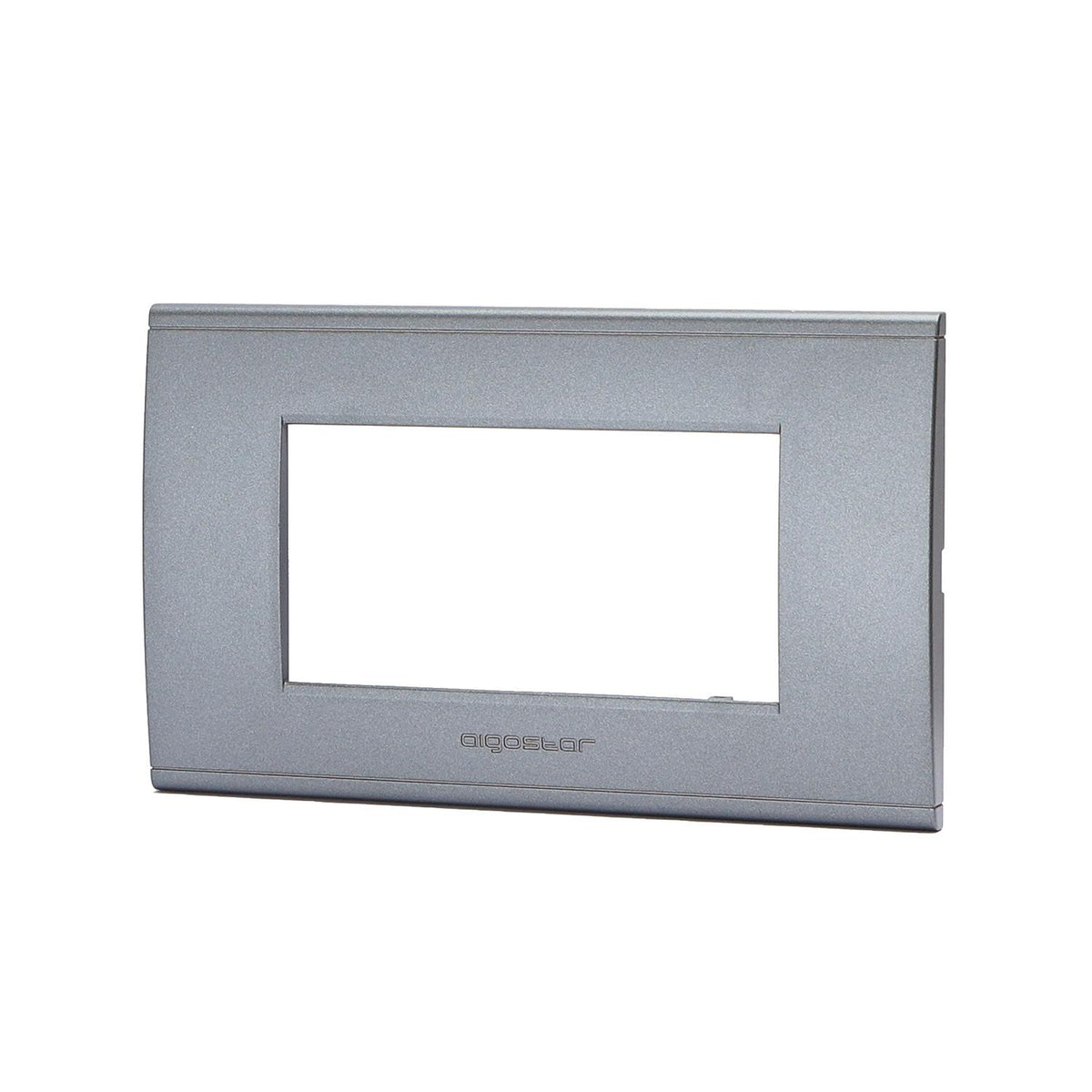 Placca 4 Moduli Grigio In Plastica Compatibile Bticino Living Light