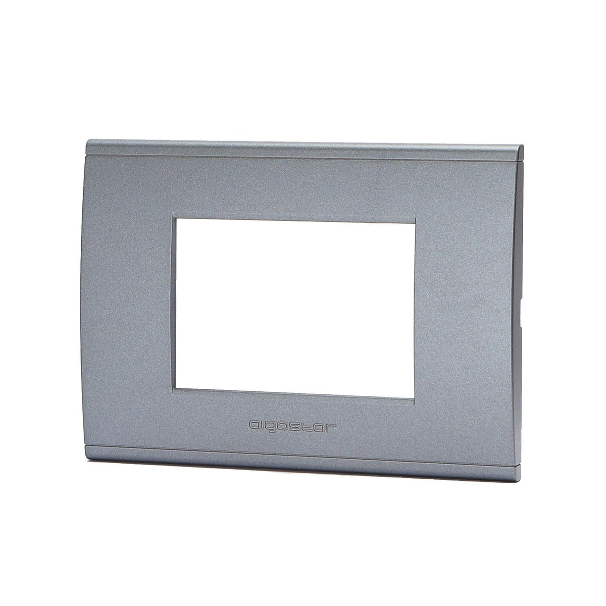 Placca 3 Moduli Grigio In Plastica Compatibile Bticino Living Light