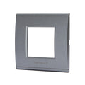 Placca 2 Moduli Grigio In Plastica Compatibile Bticino Living Light